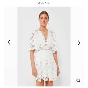ALEXIS white lace dress